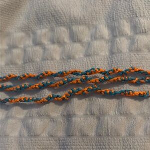 Vibrant Orange and Blue Beaded Jewelry Accessory